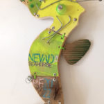 Nevada Sea Horse, scultura in legno di recupero, cm 60x25