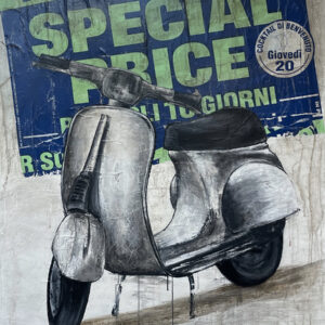 Vespa special price. mista su tela. cm 120x100