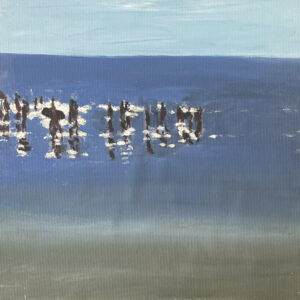 SERIE MARE. Mista su tela. 23x23