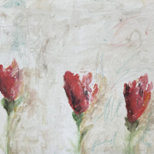 SERIE FLOWERS. Mista su tela. 77X107