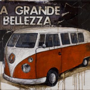 La grande bellezza. mista su tela. cm 80x100